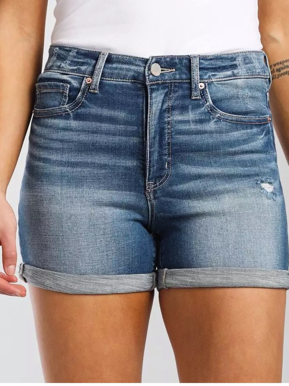 BKE Parker 4"-6" Stretch Jean Short High Rise Medium Wash Size 28